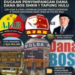 Dana BOS SMKN 1 Tapung Hulu Disorot, AJAK dan AJAR Laporkan Dugaan Penyimpangan Enam Tahun ke Polda Riau.